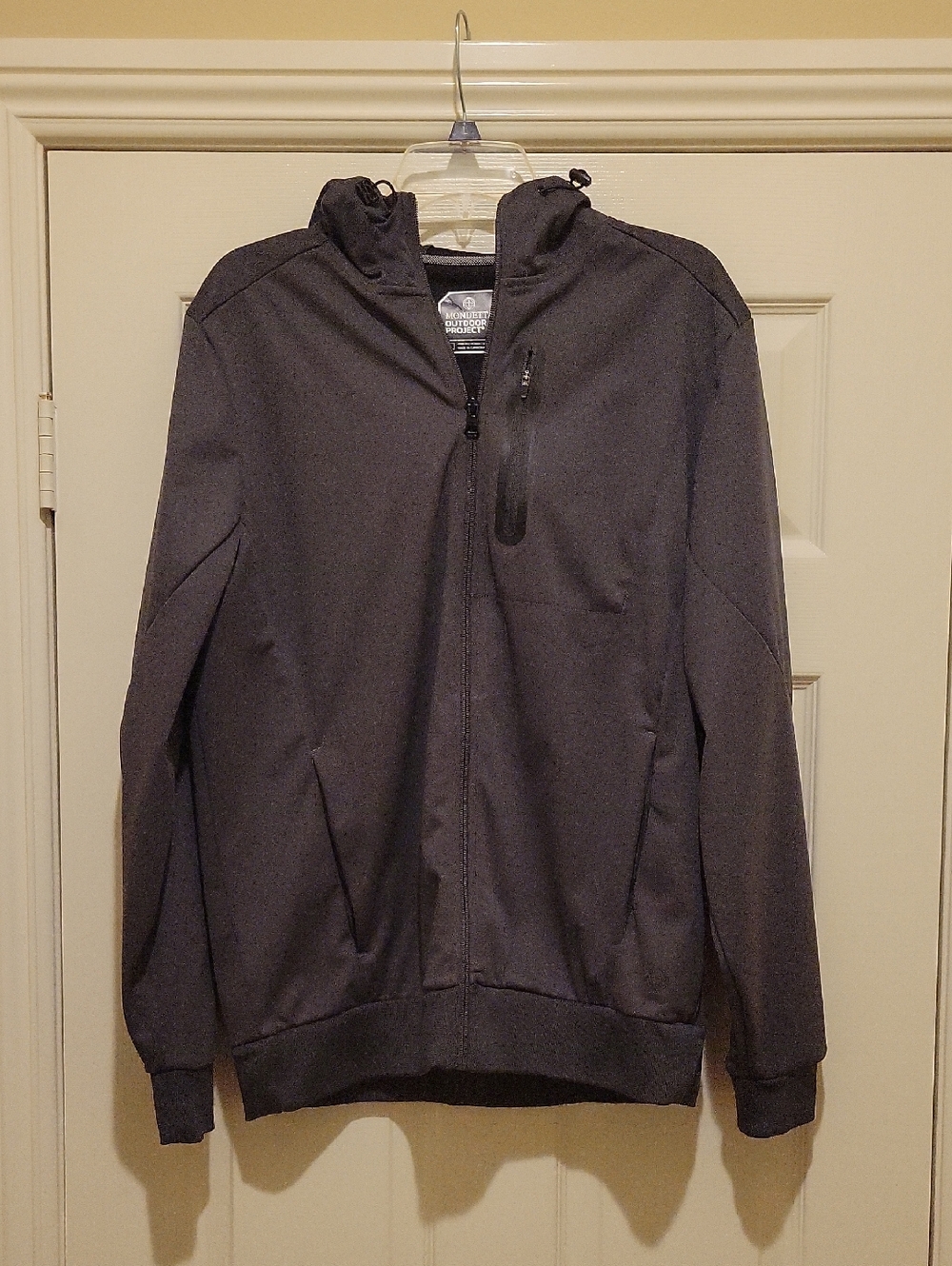 Mondetta Men's Dark Gray Full-Zip Hooded Jacket